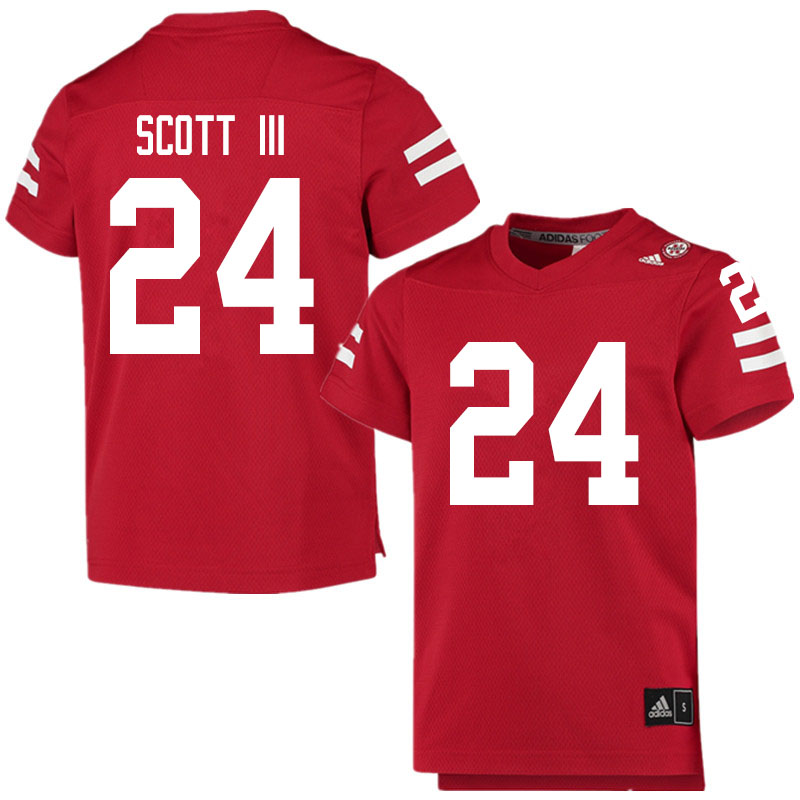 Men #24 Marvin Scott III Nebraska Cornhuskers College Football Jerseys Sale-Scarlet